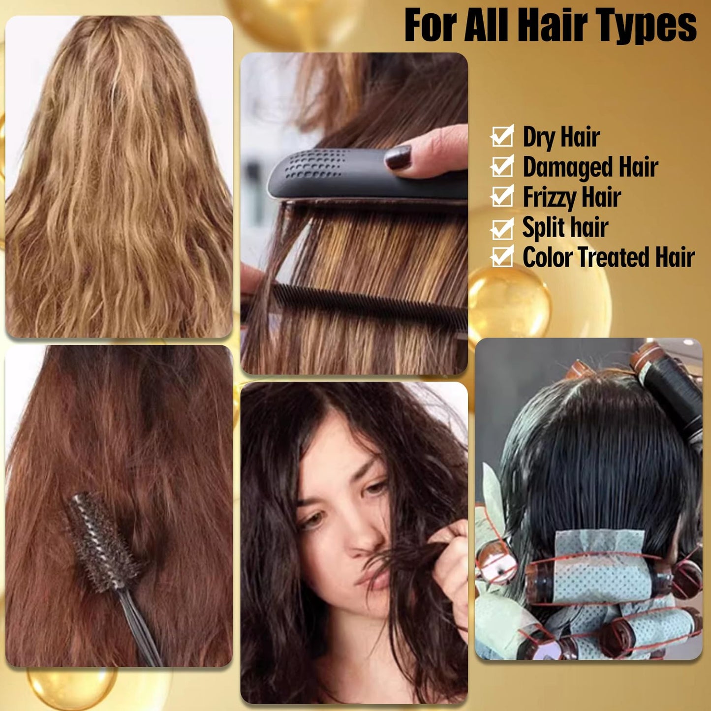Keratin Hair Treatment Serum,Hair Serum Treatment for Dry Damaged Hair,Hair Oil Capsules with Keratin,Argan Oil-Leave-in Anti Frizz Conditioner Beauty and Personal Care Layhomo