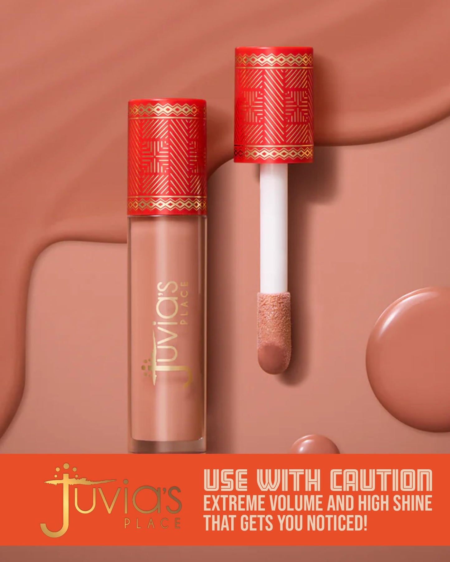 Juvia's Place Beautiful Big Lip Plumper - Send Nudes | Neutral Gloss for a Effortlessly Beautiful Pout, Defined Lips | Plumping, Hydrating &