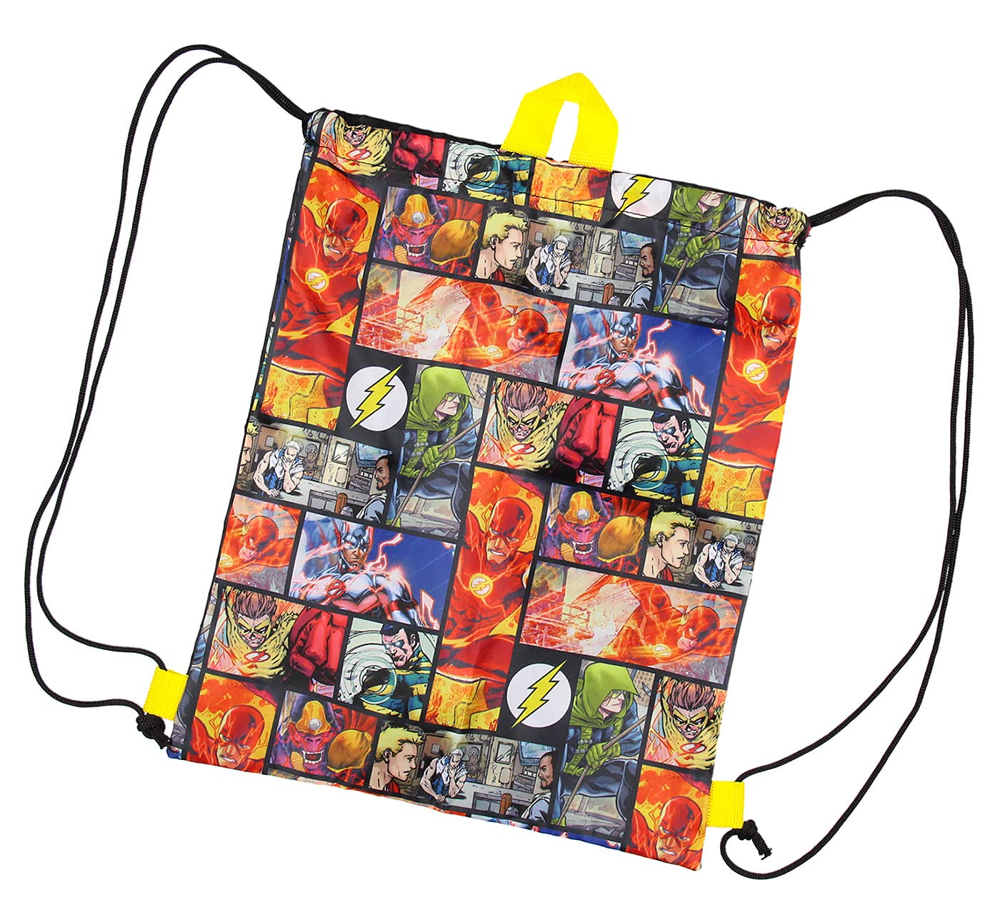 Bioworld DC Comics The Flash 16" Backpack Cinch Bag Water Bottle Lunch Tote 5 Pc Set