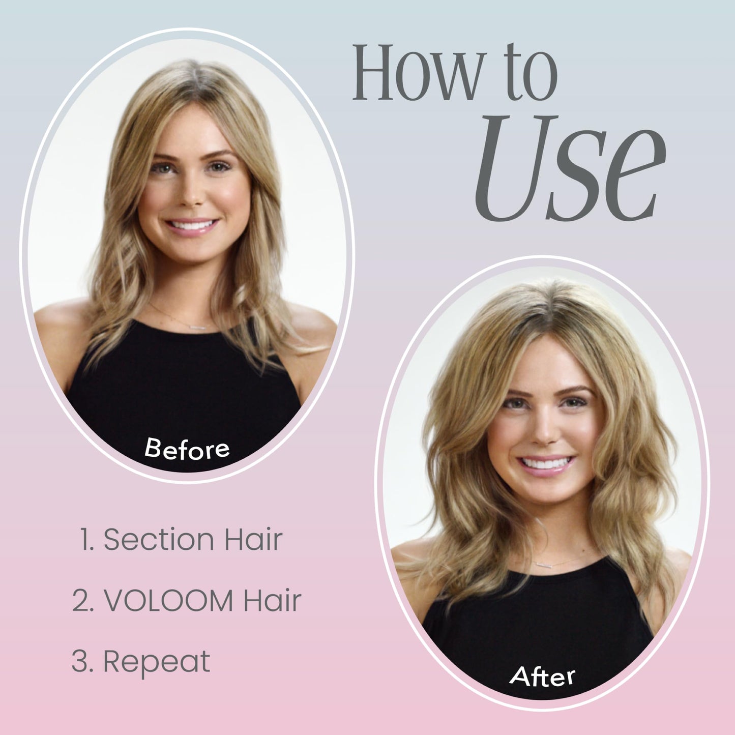 VOLOOM Classic 1-1/2” Inch Professional Volumizing Ceramic Flat Iron - Hair Volumizer & Styling Tool with Adjustable Temp & Auto Shut-Off for Lasting