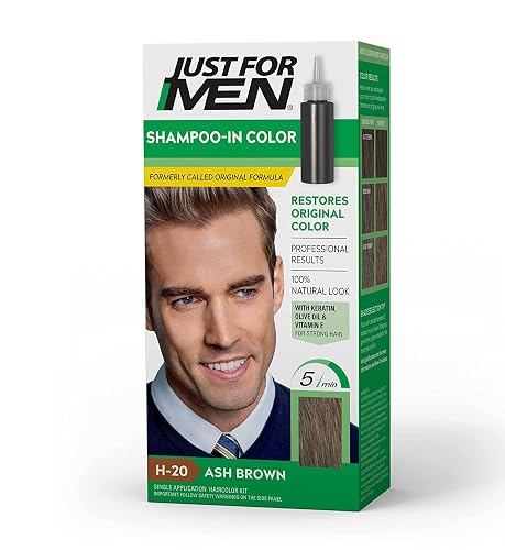 JUST FOR MEN Hair Color H-20 Ash Brown 1 Each (Pack of 4)