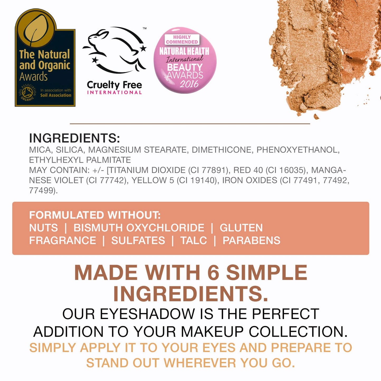 Bellapierre Natural Matte Eyeshadow Makeup Palette | Highly Pigmented, Long Lasting and Blendable | 4 Matte Shades | Hypoallergenic and Paraben-Free |