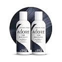 Adore Semi Permanent Hair Color (130 Blue Black) (2 Pack) | Vegan & Cruelty-Free Black Hair Dye | No Ammonia, No Peroxide, No Alcohol | 4 Fl Oz