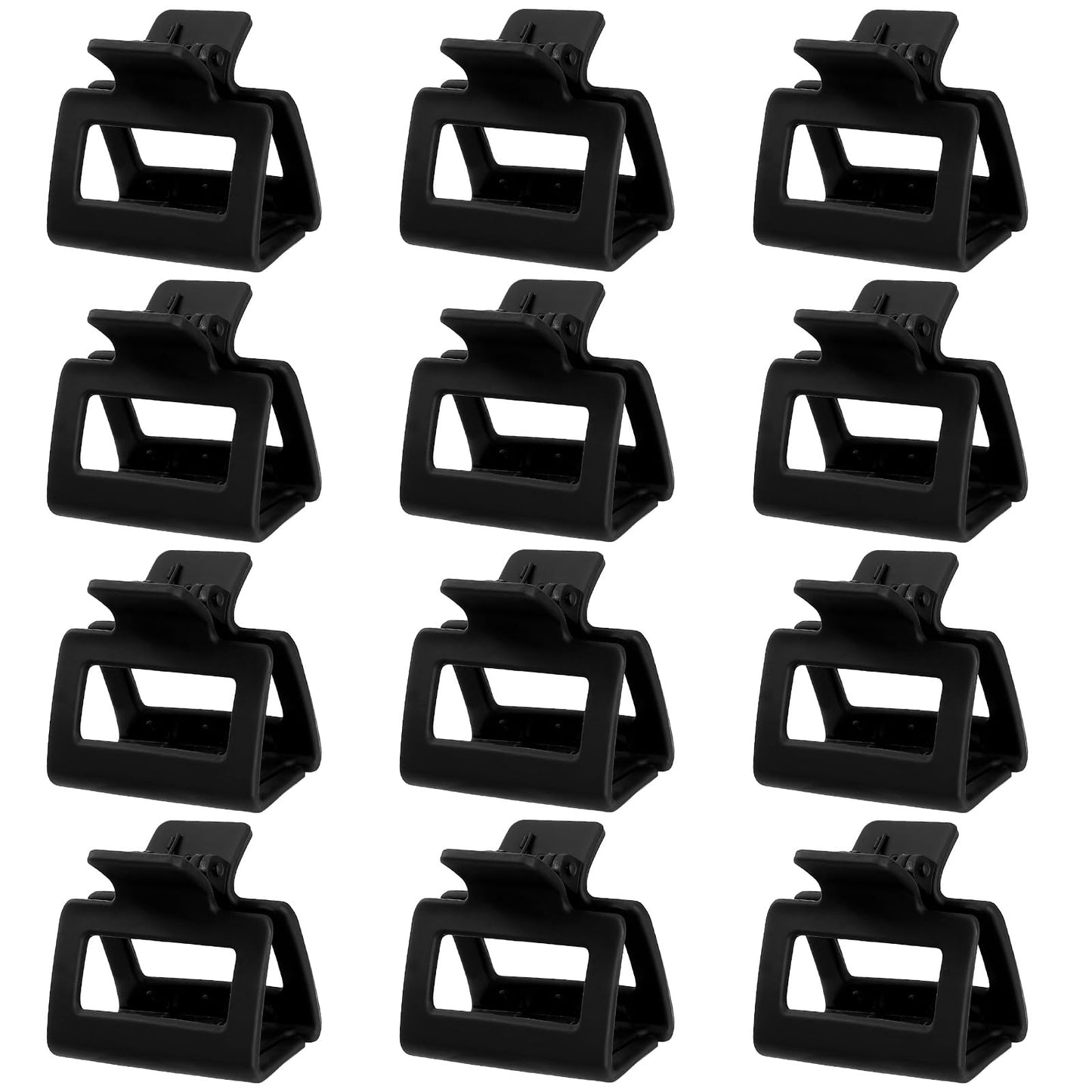 Sisiaipu 2 Inch Medium Claw Clips 12 Pcs - Matte Nonslip Acrylic Square Banana Jaw Clips for Thin Hair, Bulk Hair Accessories for Women and Girls Beauty and Personal Care Sisiaipu