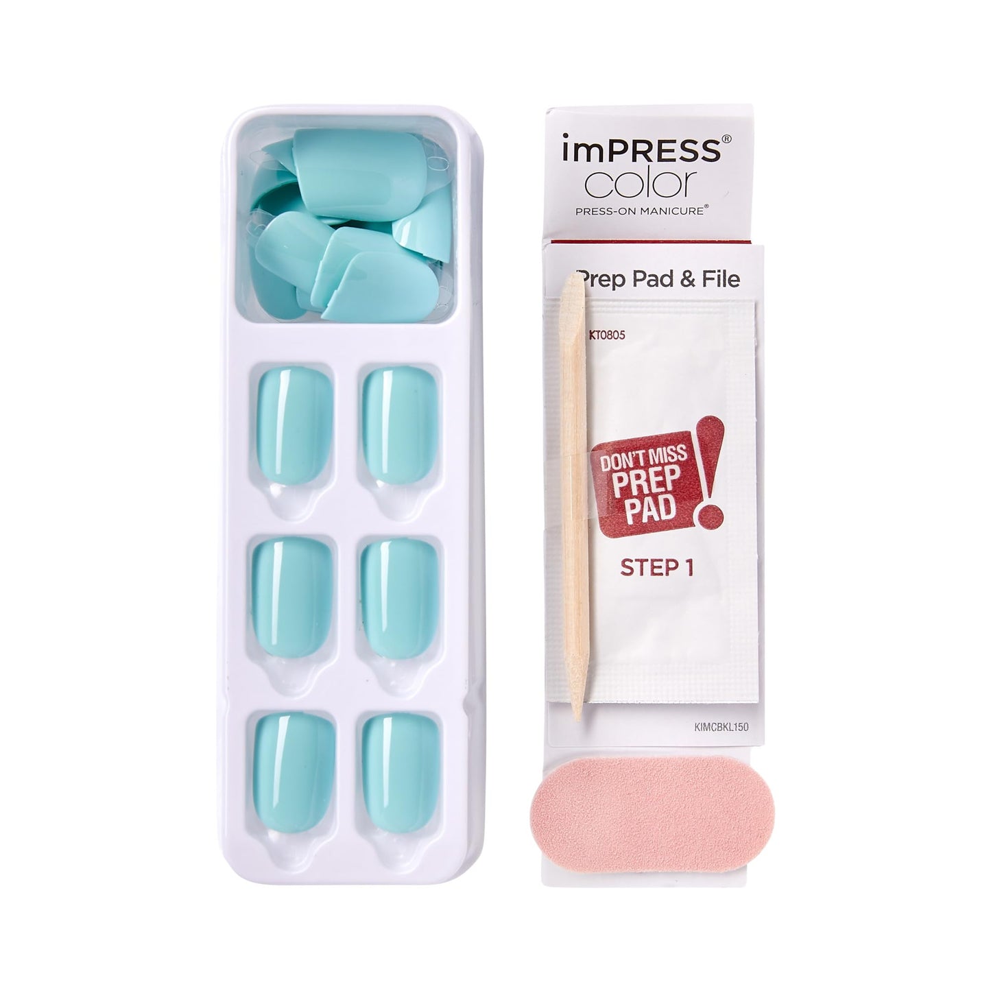 Kiss Impress Color Press-On Nails, Gel Nail Kit, PureFit Technology, Short Length, “Mint To Be”, Polish-Free Solid Color Manicure, Includes Prep Pad Beauty & Personal Care imPRESS