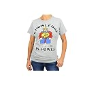 Schoolhouse Rock! Knowledge is Power Adult T-Shirt - Grey, Light-Weight, Short-Sleeve, Unisex, Crew Tee - Features Schoolhouse Rocky Caped Superhero