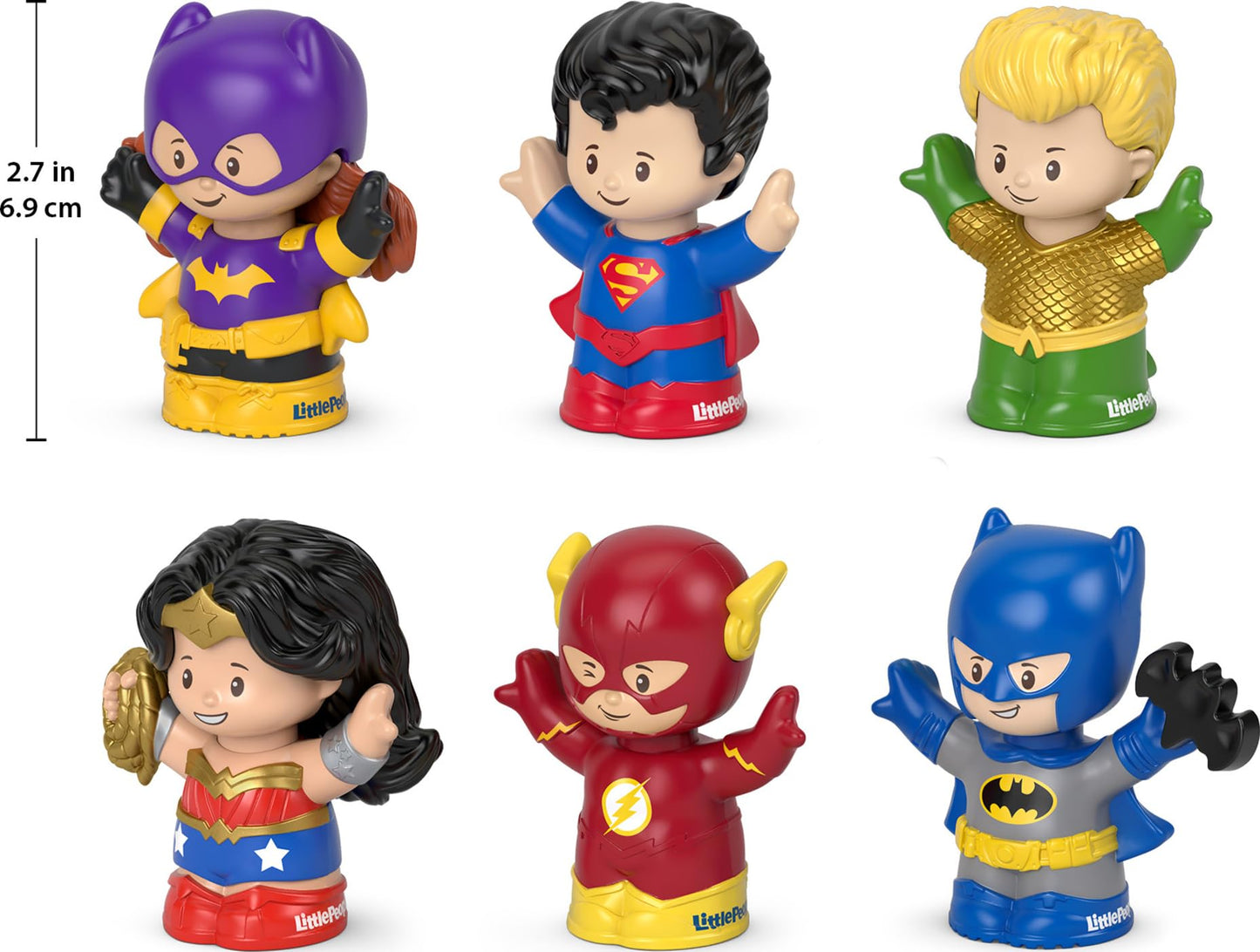 Fisher-Price Little People DC Super Friends – 6-Piece Crime-Fighting Figure Pack, Toddler Pretend Play Toys for Ages 18M+ (Amazon Exclusive)