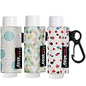 HEYSKAY 3pcs Lip Balm Holder Sleeves Keychain Chapstick & Lip Gloss Holder Elastic Sleeves (Geometric Pattern)