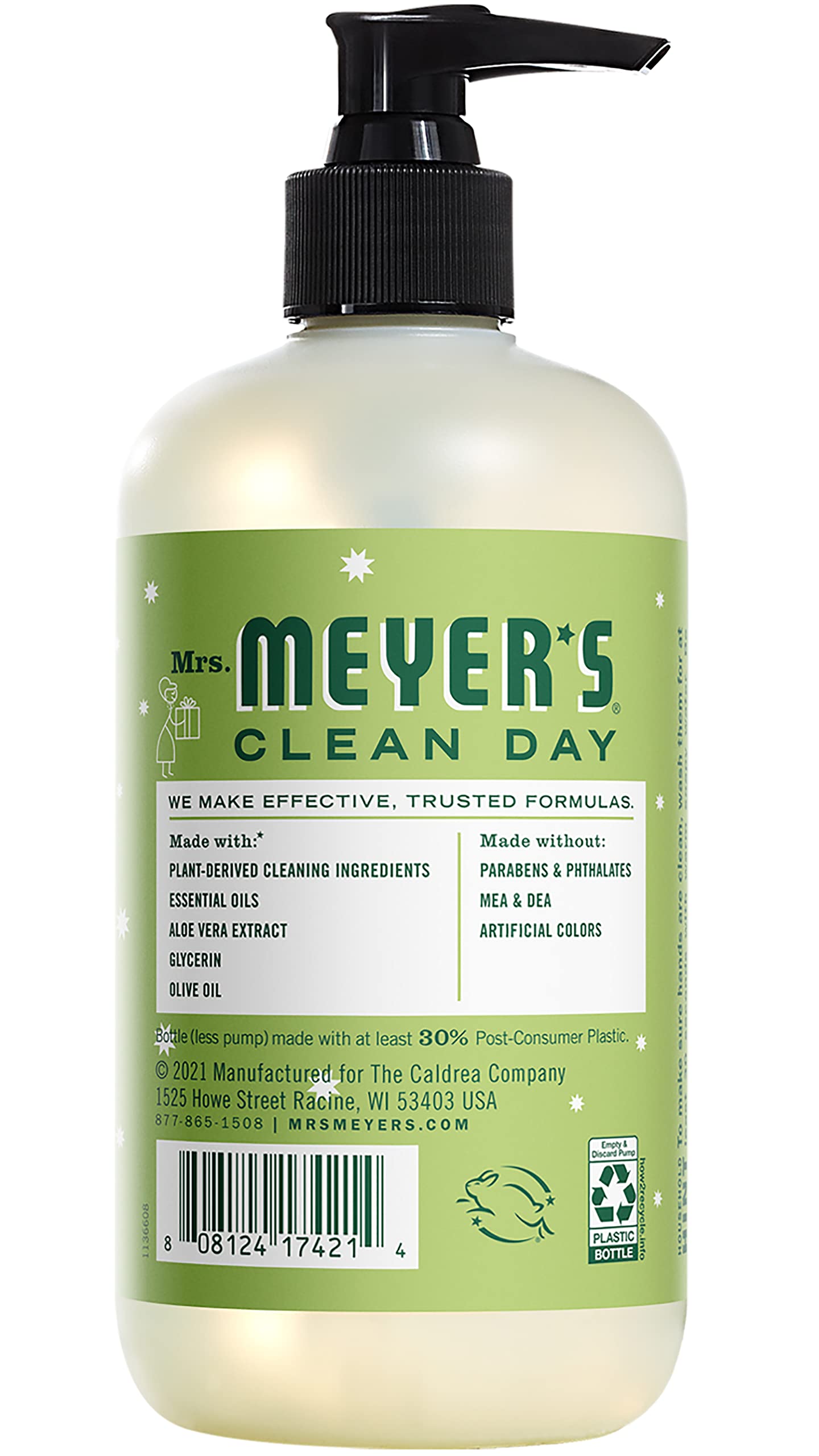 MRS. MEYER'S CLEAN DAY Liquid Hand Soap, Cruelty Free, Iowa Pine Scent, 12.5 oz (Pack of 2)