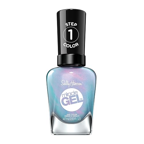 Sally Hansen Miracle Gel™, Lets Get Digtl, Long Lasting, Gel-Like Formula, No UV Lamp Needed, Blue Nail Polish Beauty & Personal Care Sally Hansen