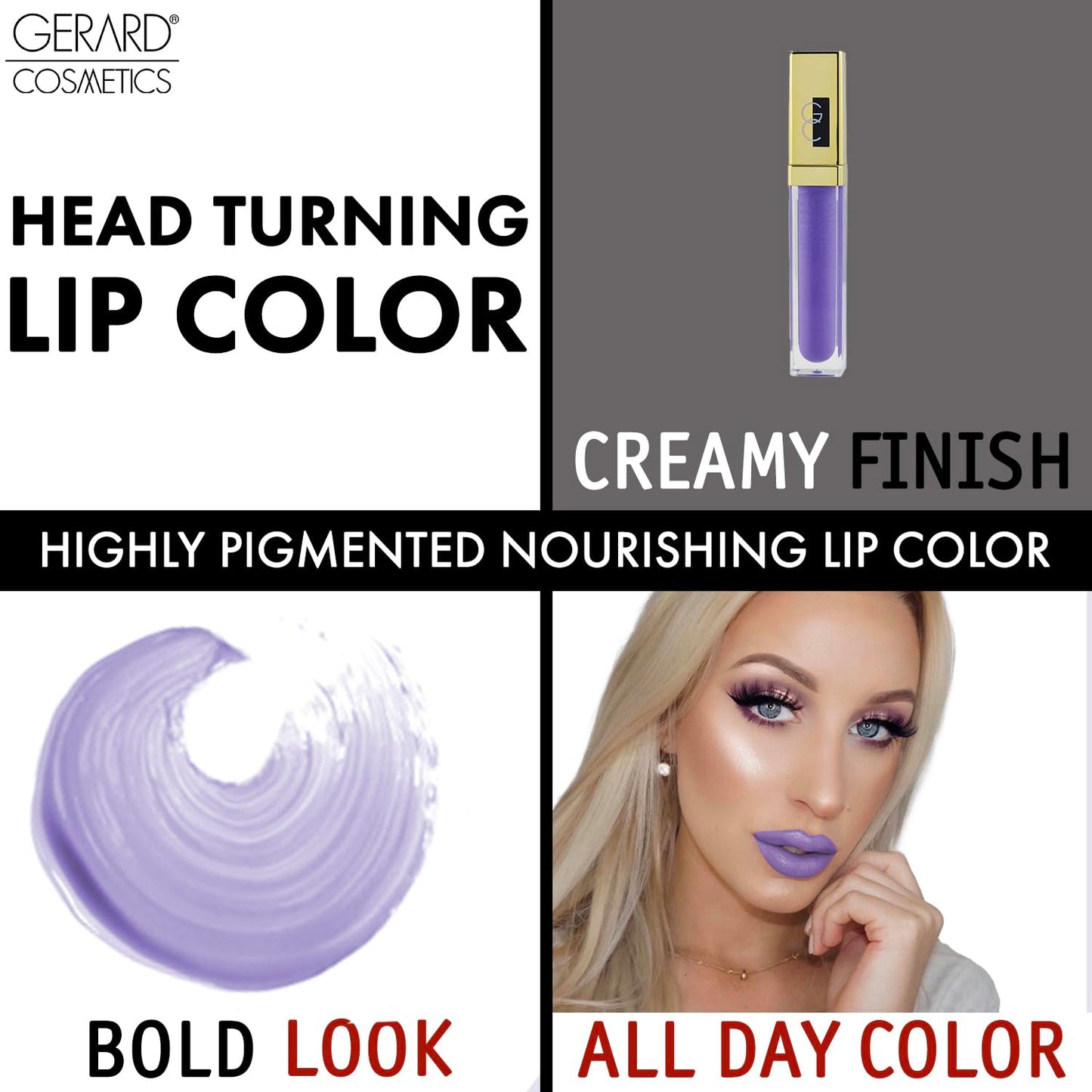 Gerard Cosmetics Color your Smile Lighted Lip Gloss - Bermuda for Women - 0.23 oz Lip Gloss