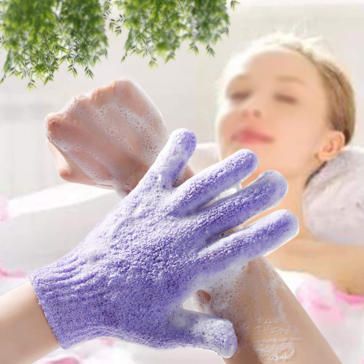 Exfoliating Bath Gloves Body Scrub Wash Mitts Skin Massage Sponge Towel Deep Cleansing Dead Skin Loofah Brush Scrub Luxury Spa Heavy with Face Care Beauty and Personal Care yeyimei
