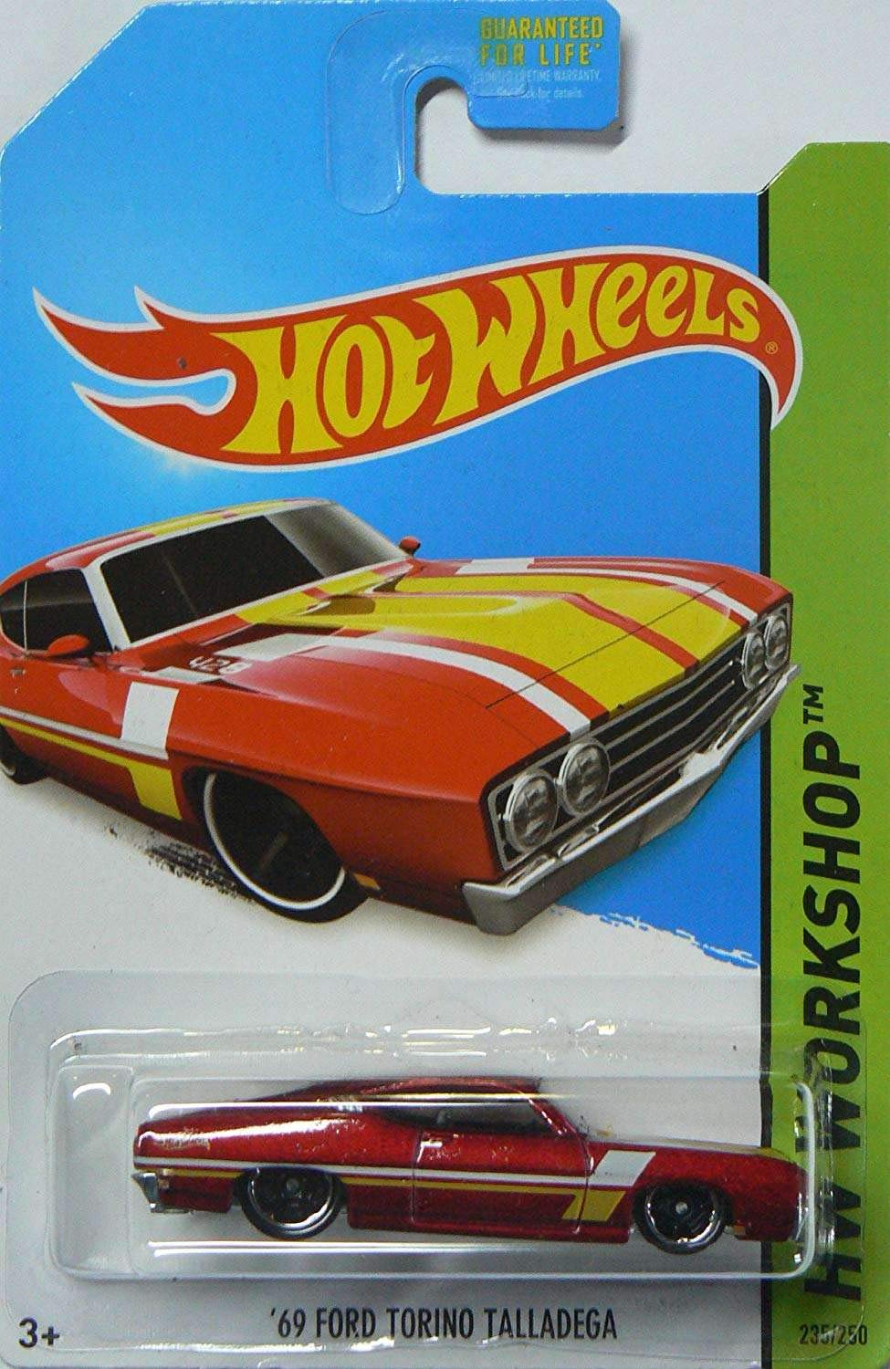 Hot Wheels 2014 Hw Workshop Muscle Mania Red '69 Ford Torino Talladega 235/250