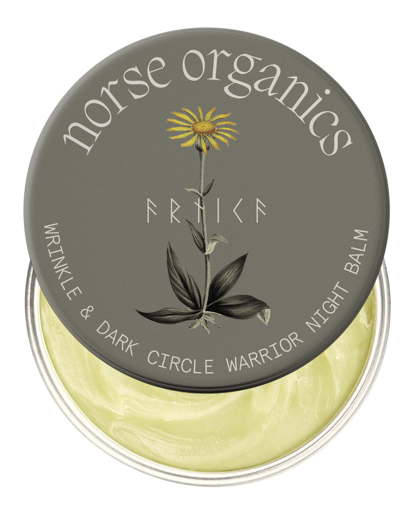Norse Organics Wrinkle & Dark Circle Warrior Balm | Arctic Herbs & Beeswax Eye Face Cream | Arnica Thistle Sea Buckthorn | Natural Formula for All