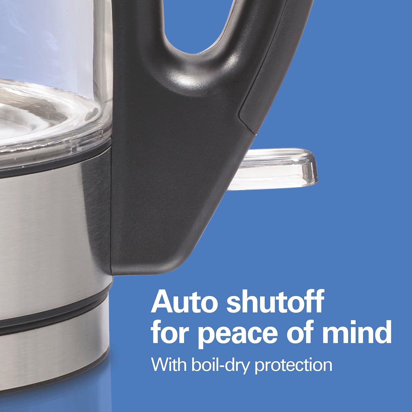 Hamilton Beach Glass Electric Tea Kettle, Water Boiler & Heater, 1 Liter, 1500 Watts for Fast Boiling, BPA Free, Cordless Serving, Auto-Shutoff…