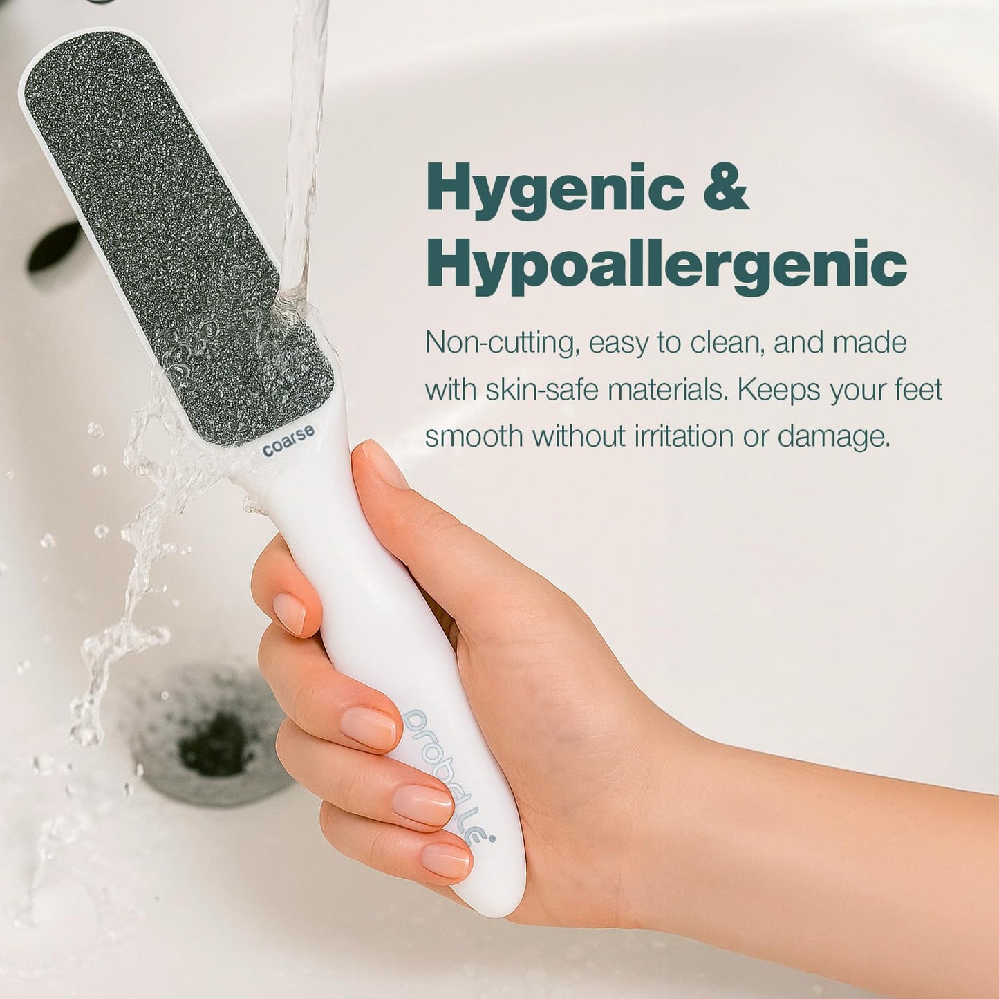 Probelle Double Sided Multidirectional Nickel Foot File Callus Remover - Immediately Reduces calluses and Corns to Powder for Instant Results, Safe
