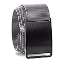 GRIP6 Tactical Belt - No Hole, Nylon Belts for Men and Women - Made in the USA (Ninja)