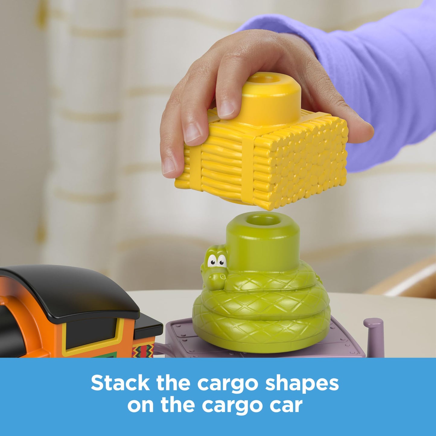 Thomas & Friends Toddler Toy My First Nia Push-Along Train with Stacking Cargo for Kids Ages 18+ Months