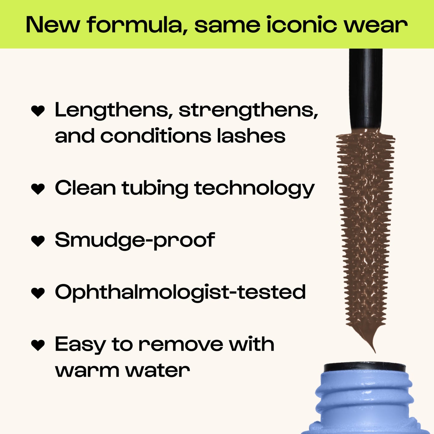 Alleyoop Tubing Mascara Brown - Lengthening Mascara Tubing Formula, Smudge Proof for Sensitive Eyes, Clean Vegan Lash Definition, Biotin Peptide Beauty and Personal Care ALLEYOOP