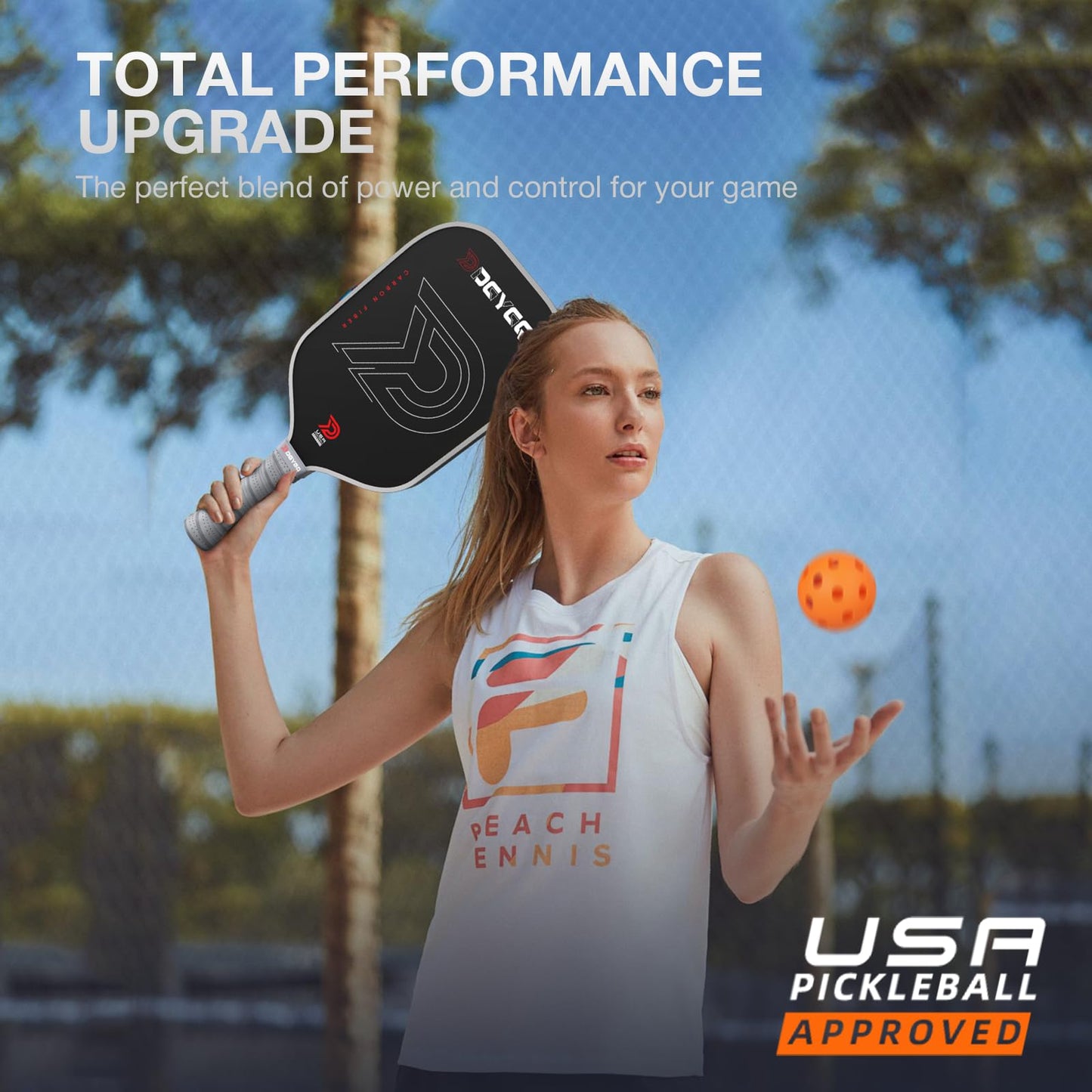 DGYGQ Pickleball Paddles - Professional Carbon Fiber Paddle with Honeycomb Core Pickleball Rackets - Lightweight Precision & Enhanced Shock…