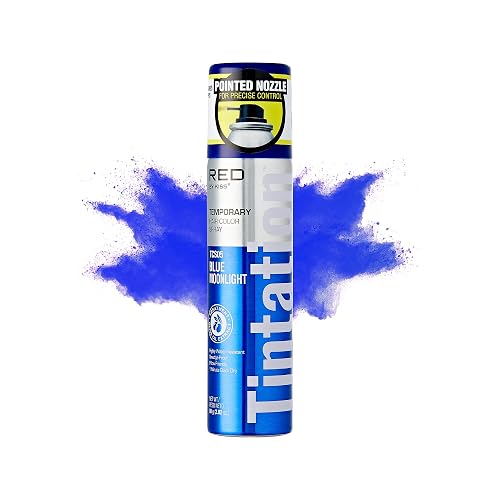 Red by Kiss Tintation Temporary Hair Color Spray 2.82oz, Quick-Dry & Smudge-Proof, Vivid Color Washable Hair Dye, Styling Spray Cosplay Halloween