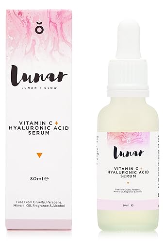 Vitamin C Hyaluronic Acid Serum by Lunar Glow. A Natural Anti Ageing Serum For Your Face & Skin. 1 fl.oz - 30ml.