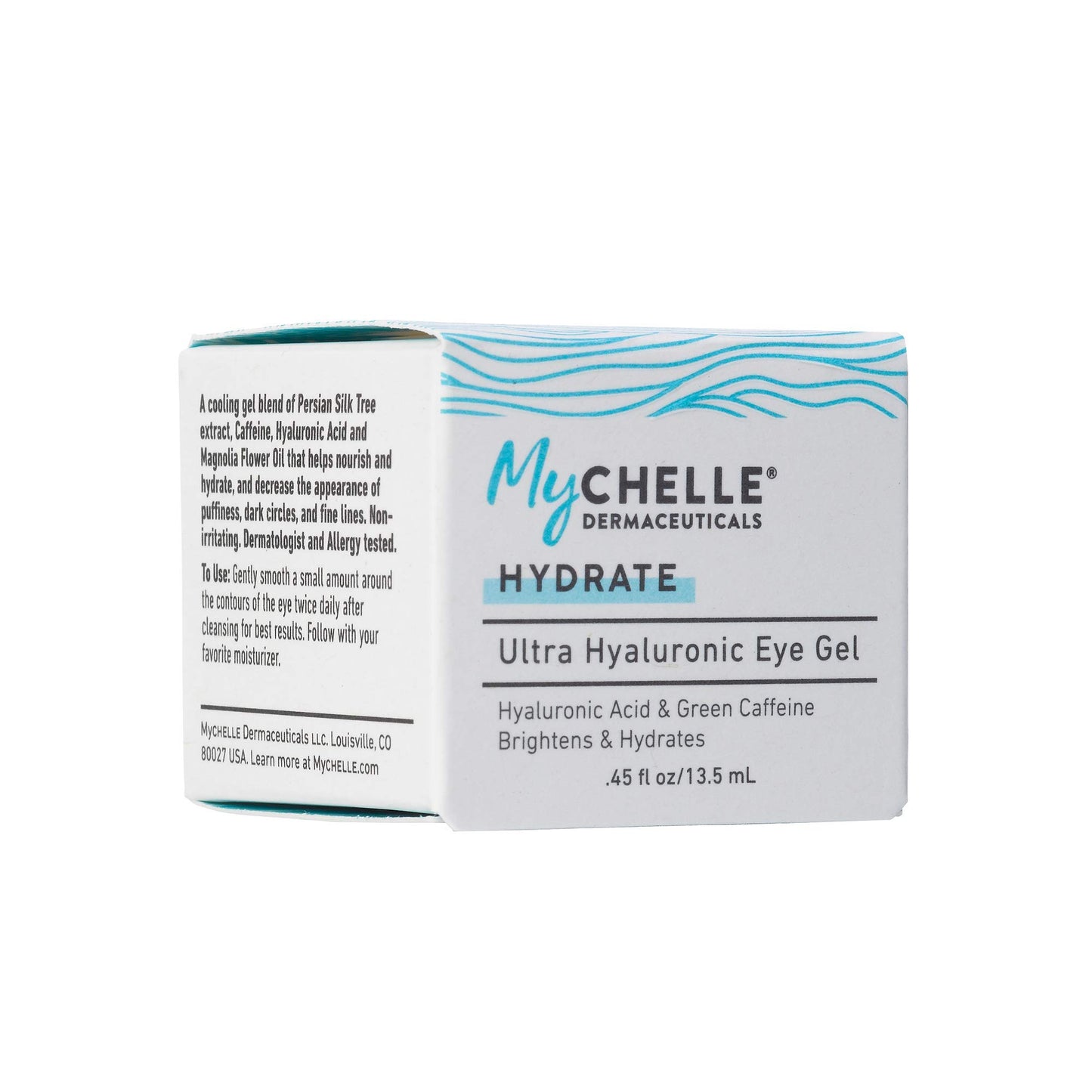 MyChelle Dermaceuticals Ultra Hyaluronic Eye Gel 0.45 oz – Hydrating Vegan Formula to Plump Skin & Reduce Fine Lines and Wrinkles