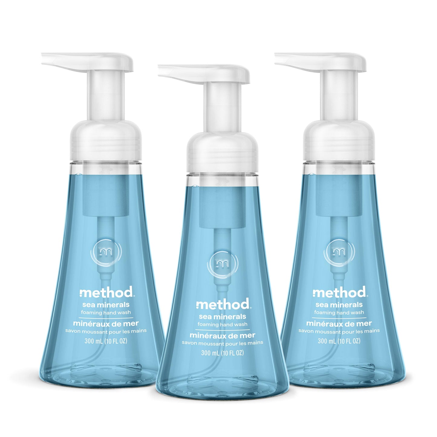 method Foaming Hand Wash, Sea Minerals - Leaves Hands Feeling Soft & Clean, for Bathroom & Kitchen, Marine & Lemon Notes, 10 fl oz, 3 pack Beauty and Personal Care Method Default Title