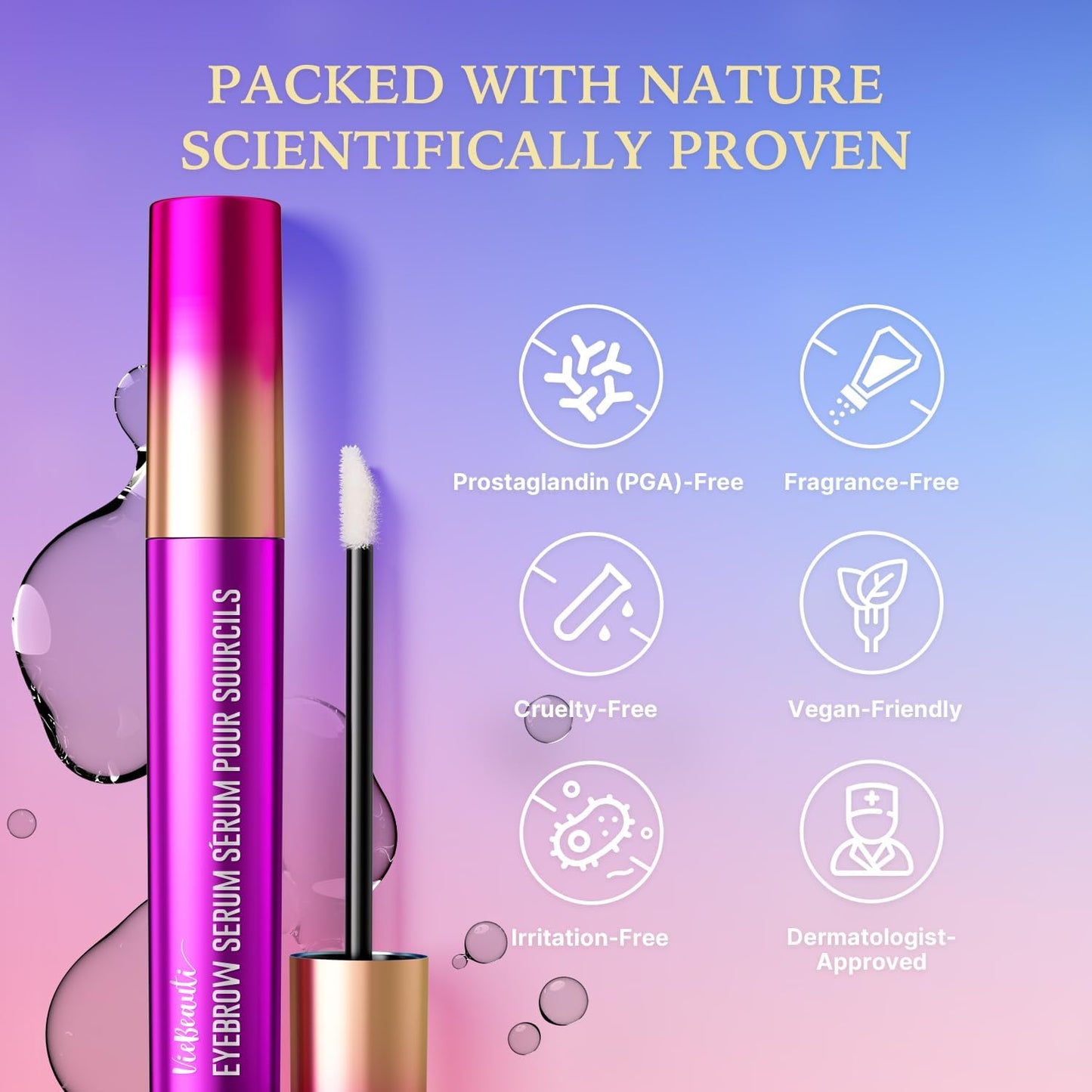 VieBeauti Eyebrow Growth Serum: Eyebrow Serum to Grow Brows with Advanced Formula to Boost Longer Fuller and Thicker Looking Eyebrows 3mL Beauty and Personal Care VieBeauti