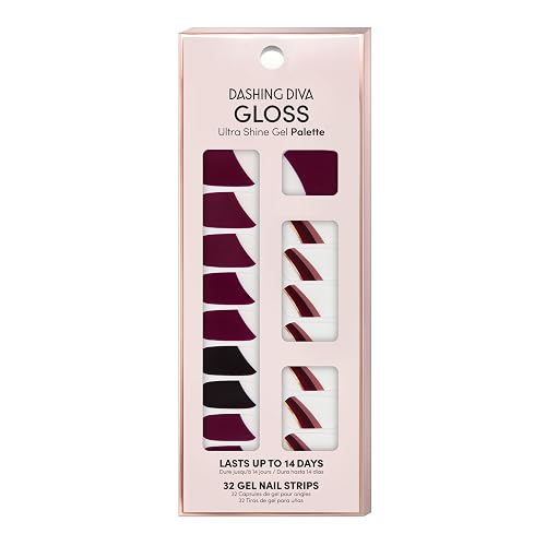 Fall in Line | Dashing Diva Gloss Nail Strip - UV Free, Chip Resistant, Long Lasting Gel Nail Stickers | Contains 32 Nail Wraps, 1 Prep Pad, 1 Nail Beauty & Personal Care Dashing Diva