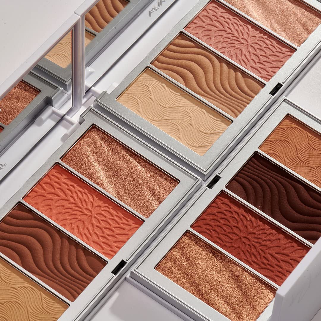 PÜR MINERALS 4-in-1 Skin-Perfecting Powders Face Palette, Medium-Tan, 1 ct.