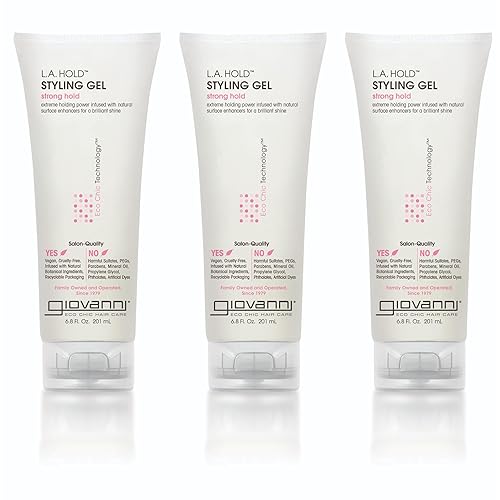 GIOVANNI LA Hold Styling Gel - Hair Gel for Men & Women, Strong Hold Hair Gel in Bulk for Curly, Straight & Wavy Hair, Control Super Hold Slick Gel