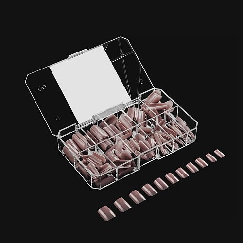 Apres Neutrals Gel-X Mia Box Of Press On Nails, 11 Sizes 00-9, Soft Gel Nail Tip Box (150pcs) (Natural Square Short, 150pcs) Beauty & Personal Care APRÉS