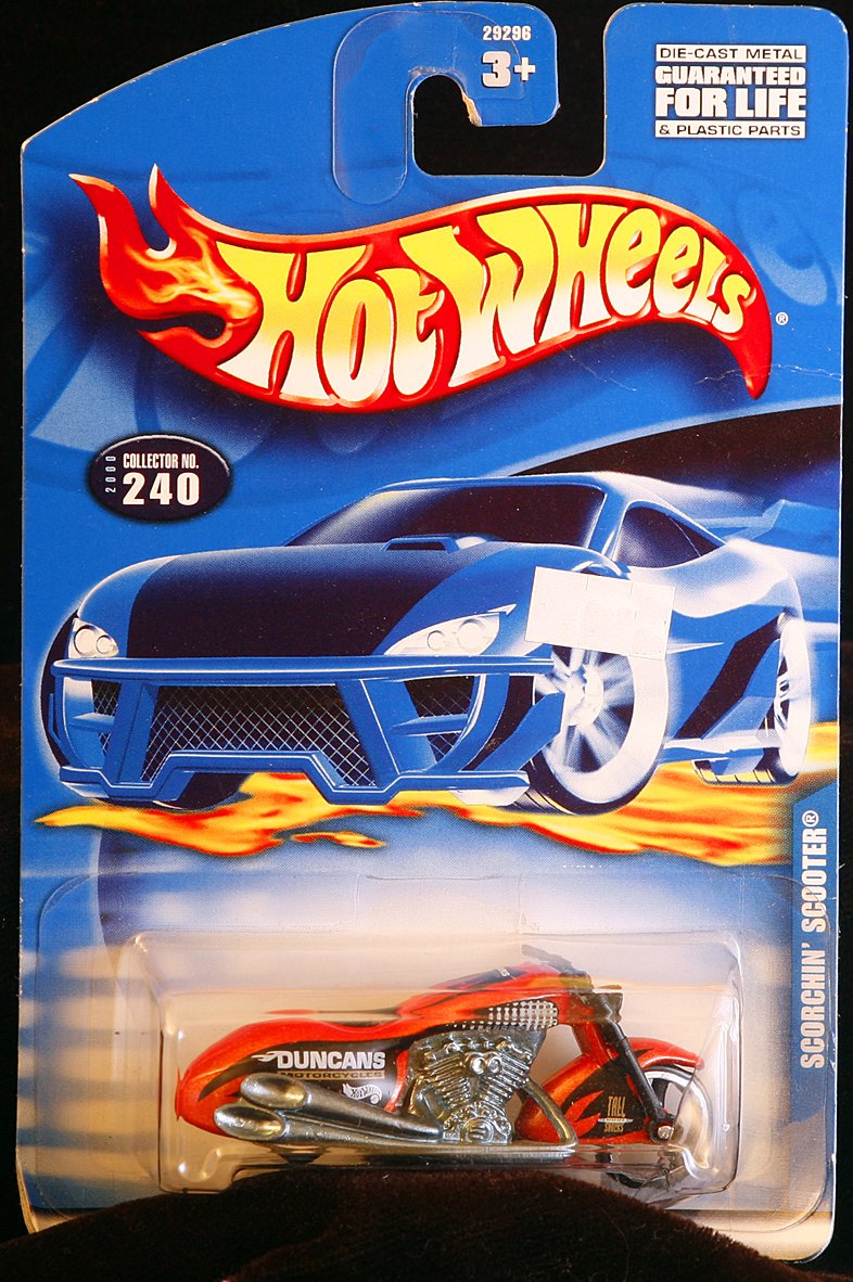 Hot Wheels - Die-Cast Scorchin' Scooter Duncan Motorcycle - Collector #240