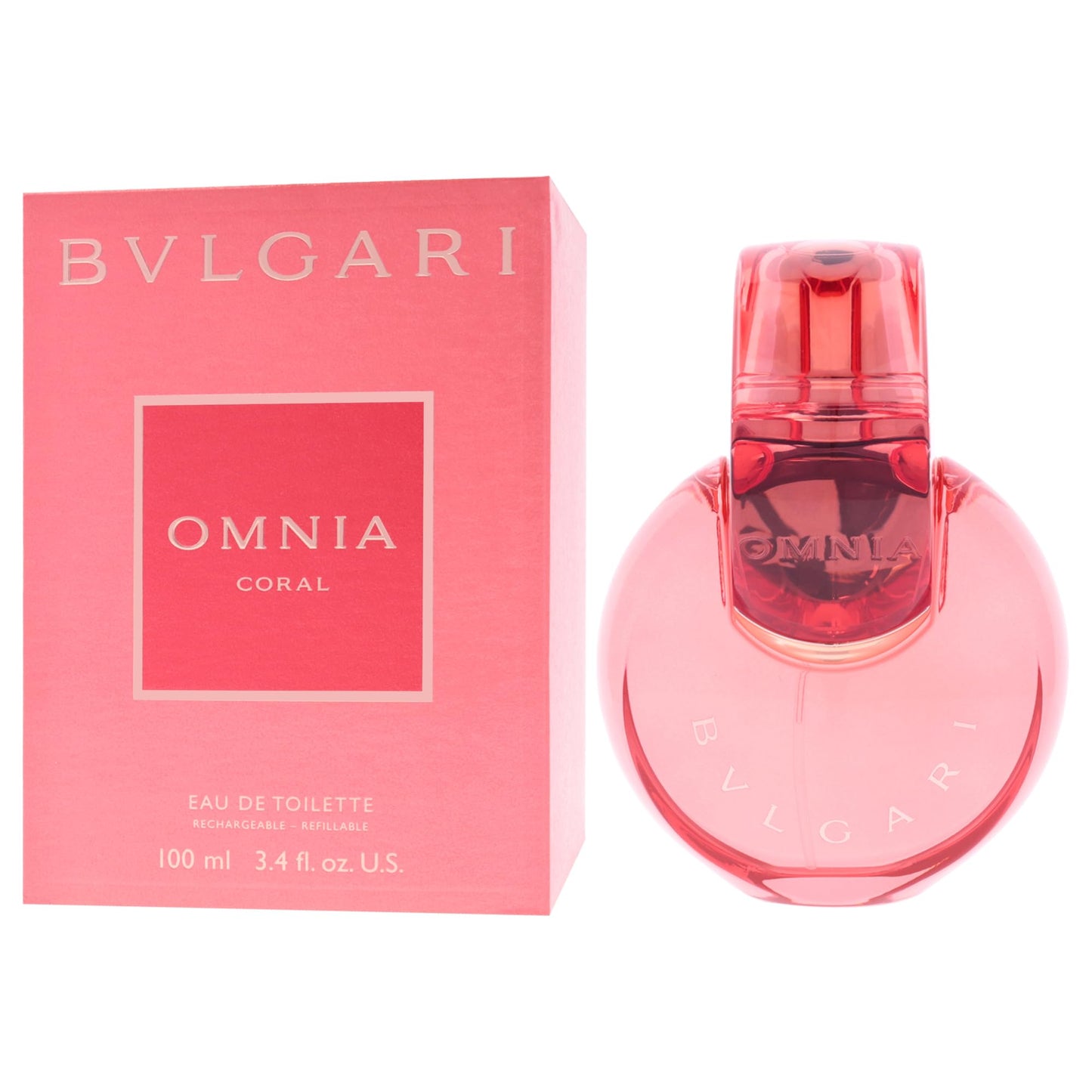 Bvlgari Omnia Coral by Bvlgari for Women - 3.4 oz EDT Spray (Refillable)