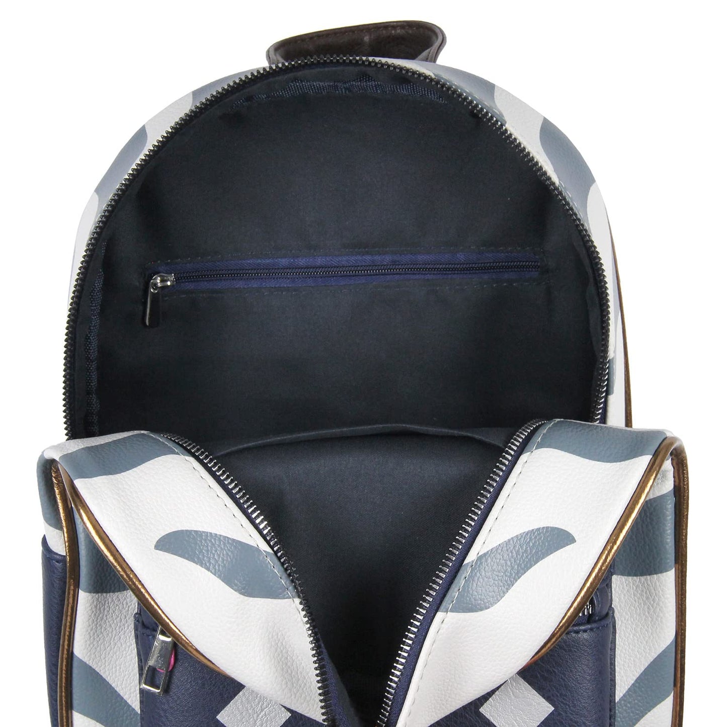 Bioworld Star Wars Ahsoka Tano Character Pattern Faux Leather Tote Bag Mini Backpack