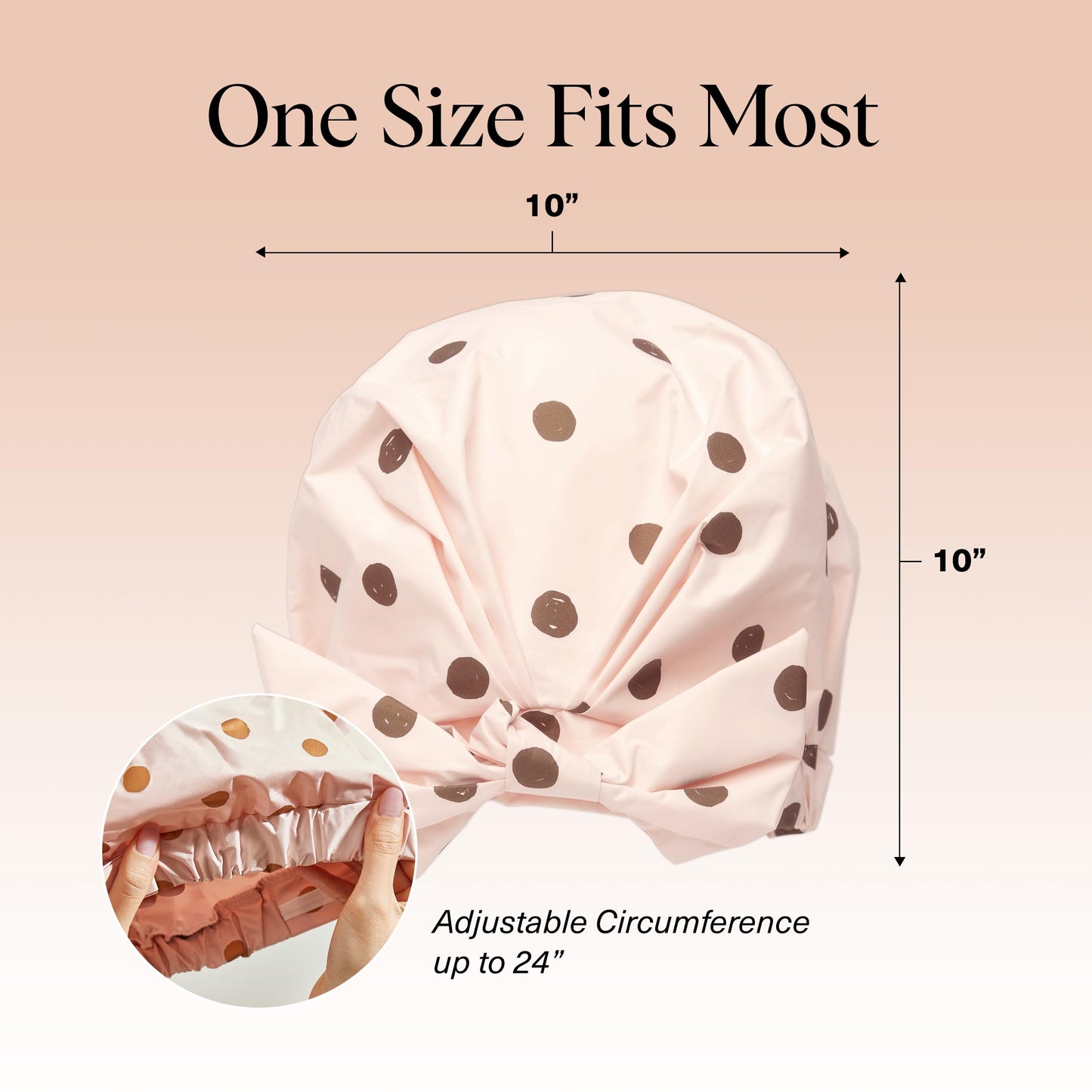Kitsch Luxury Shower Caps for Women Reusable Waterproof - Large Shower Cap for Women, Non-slip, Quick-dry Hair Cap for Long and Short Hair