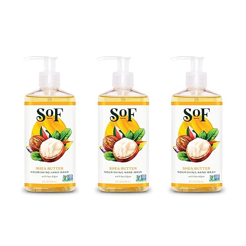 South Of France SoF Nourishing Hand Wash - With Moisturizing Sea Algae, Coconut & Olive Oil- Vegan & Non GMO- Free From Phthalates, Sulfates