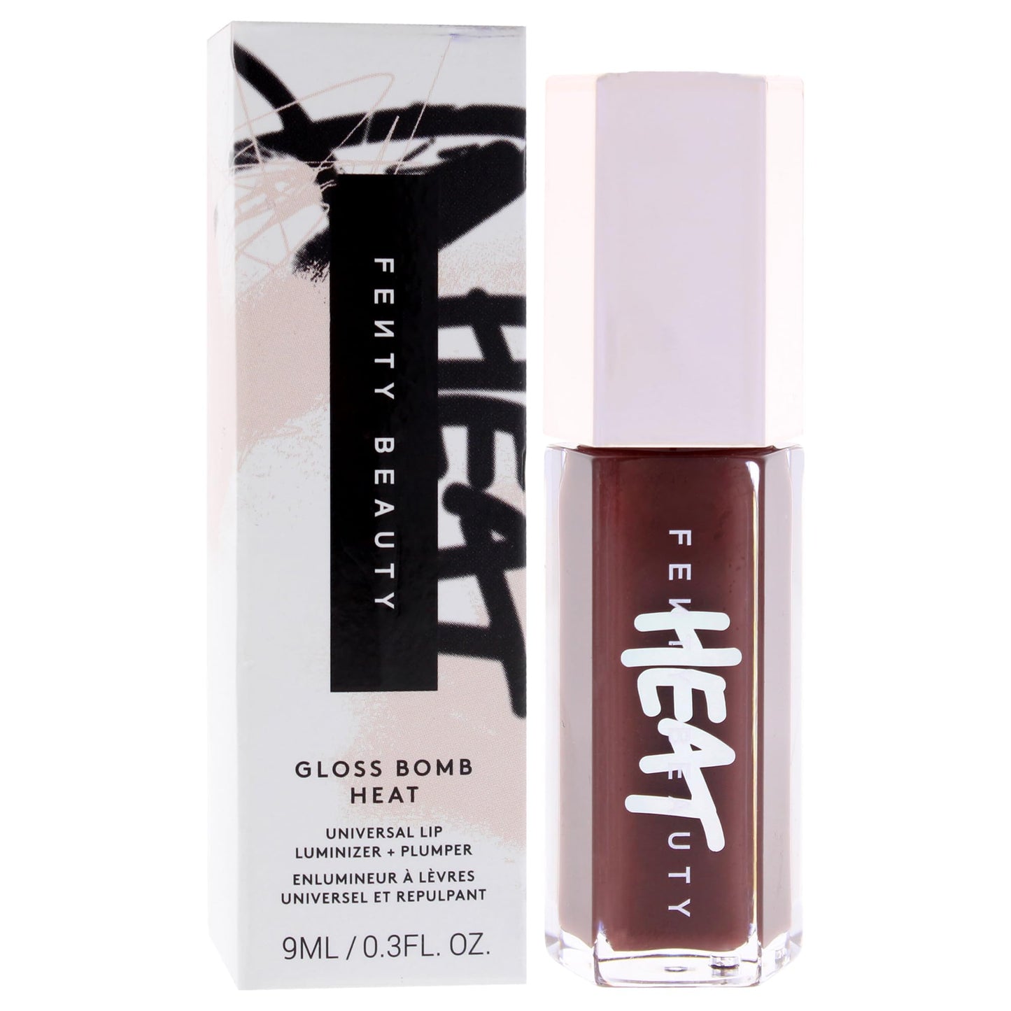 Gloss Bomb Heat Universal Lip Luminizer Plus Plumper - 04 Hot Chocolit Heat by Fenty Beauty for Women - 0.3 oz Lip Gloss