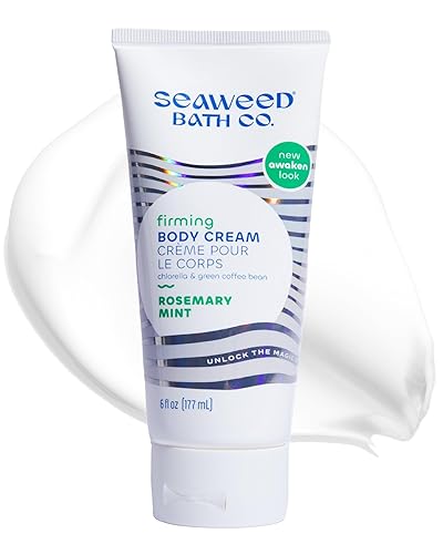 Seaweed Bath Co. Firming Body Cream - Rosemary Mint | Hydrating Hand & Body Lotion with Hyaluronic Acid | Toning Skin Moisturizer For Dry Skin | 6 oz