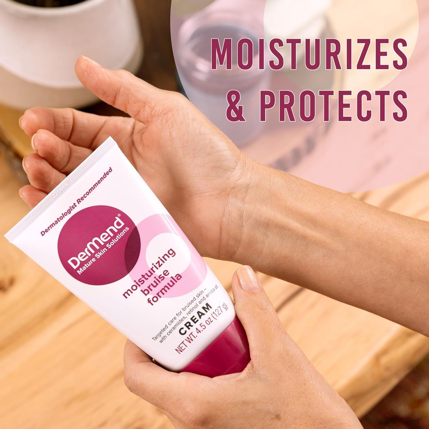 Dermend Arnica Bruise Cream with Vitamin K - Bruise Cream for Thin & Mature Skin - Moisturizing Formula with Retinol, Ceramides & Arnica Oil
