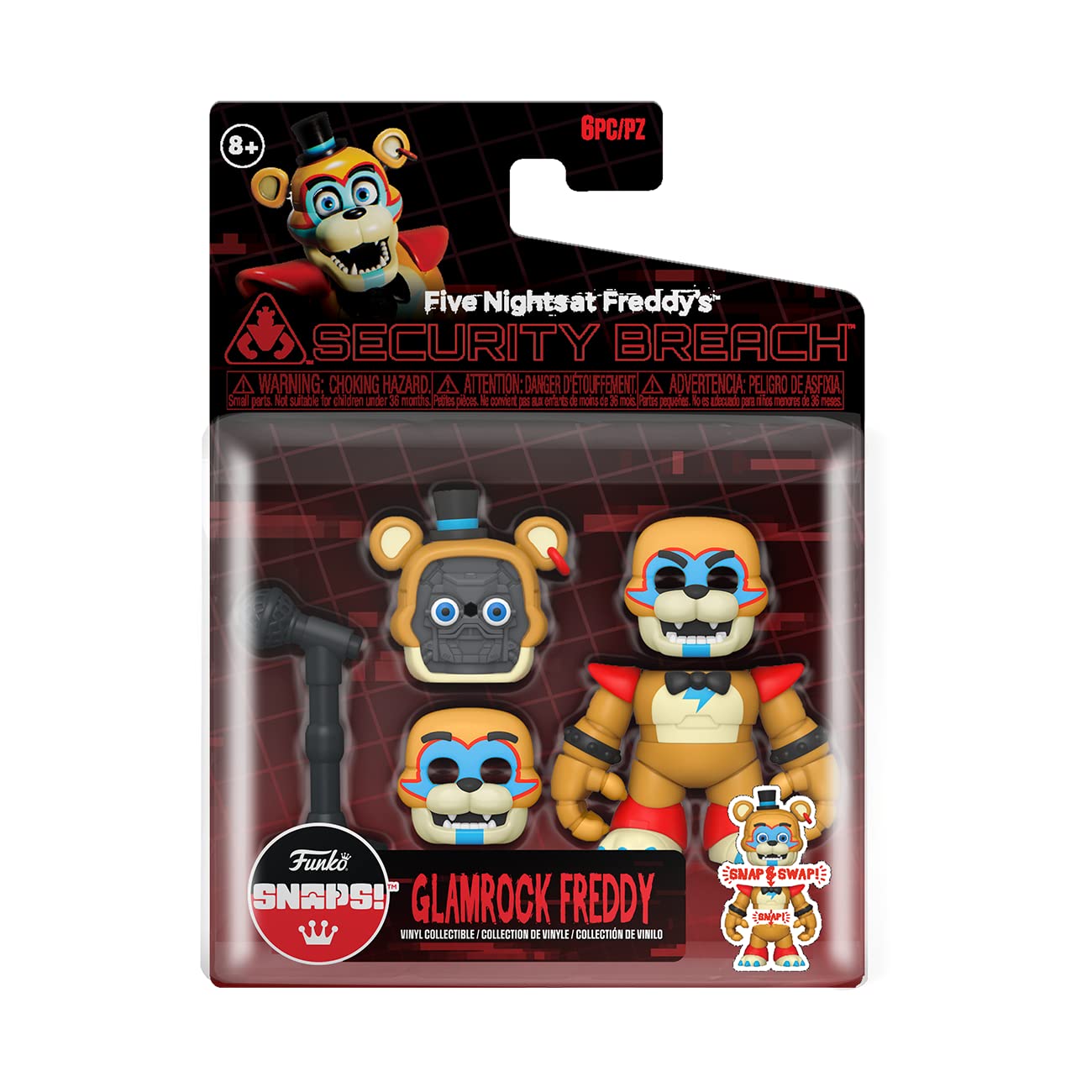 Funko Five Nights at Freddy's (FNAF) Snap: Glamrock Freddy Fazbear - Collectable Vinyl Figure - Gift Idea - Official Merchandise