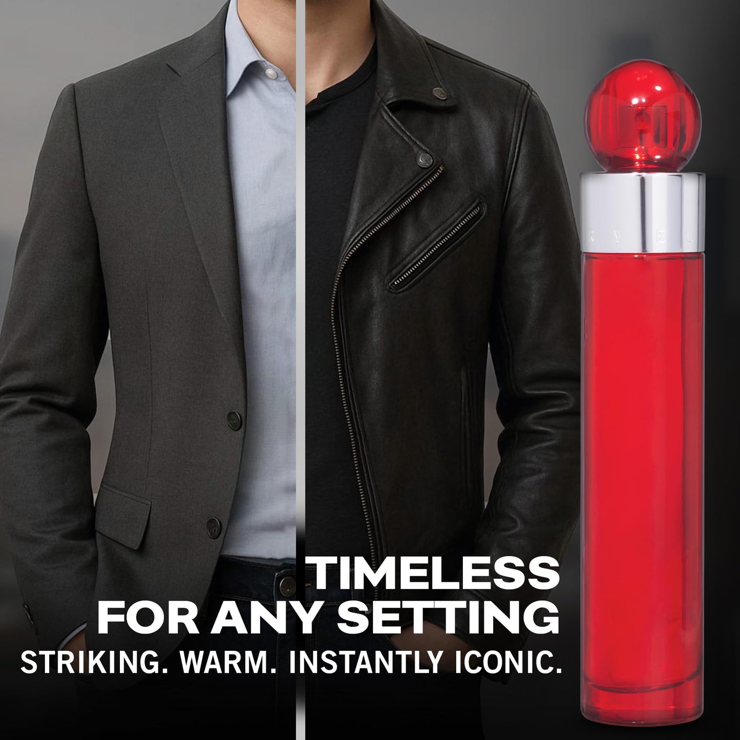 Perry Ellis 360° Red Eau De Toilette Spray for Men - Mens Cologne, Long Lasting Perfume, EDT, Fragrance with Notes of Clove, Cinnamon & Patchouli
