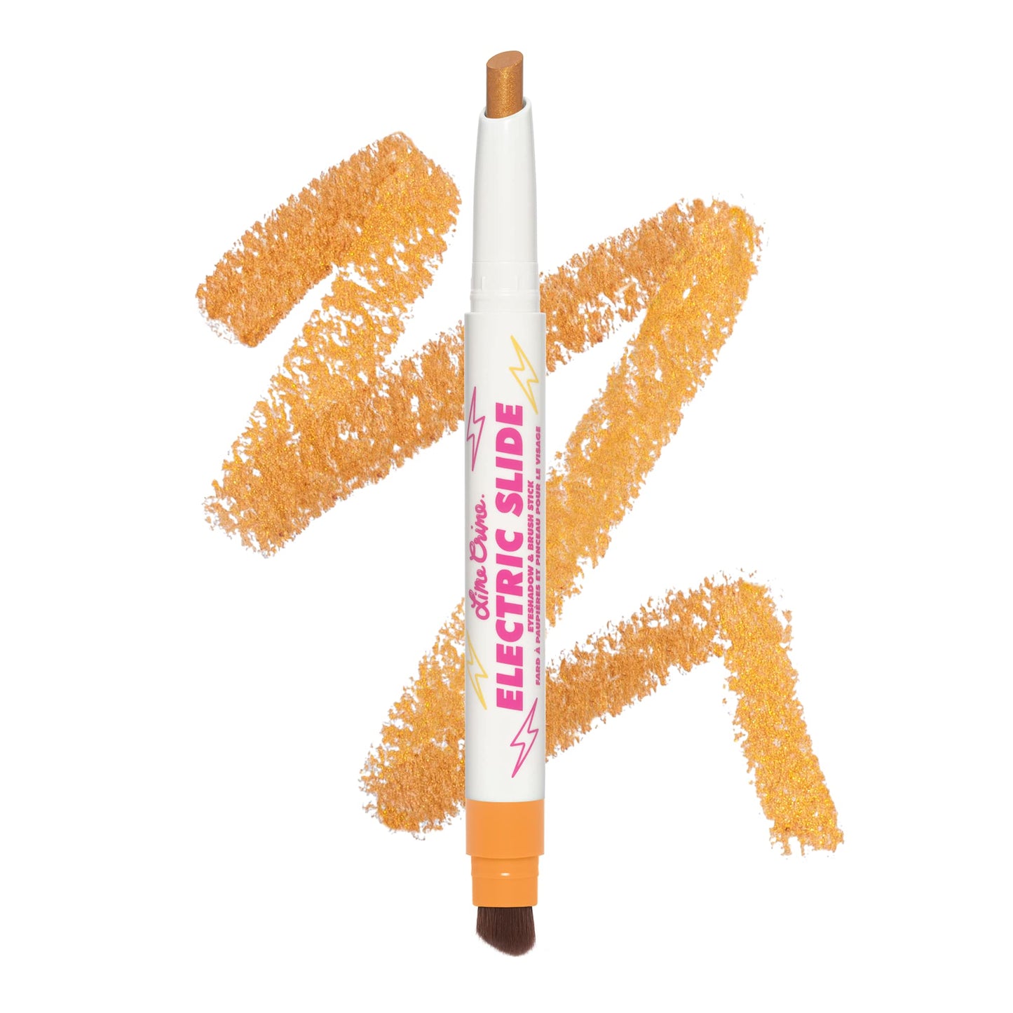 Lime Crime Electric Slide Eyeshadow & Brush Stick, Totally Buggin - Lightweight 2-in-1 Eyeshadow Smudge Stick with Angled Brush for Long Lasting