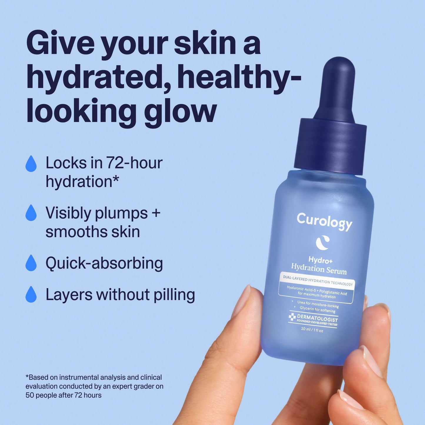 Curology Hydration Serum, Hyaluronic Acid-5 Complex Face Serum, Visibly Plumping, Smoothing, Hydrating Skin Care, 1 fl oz