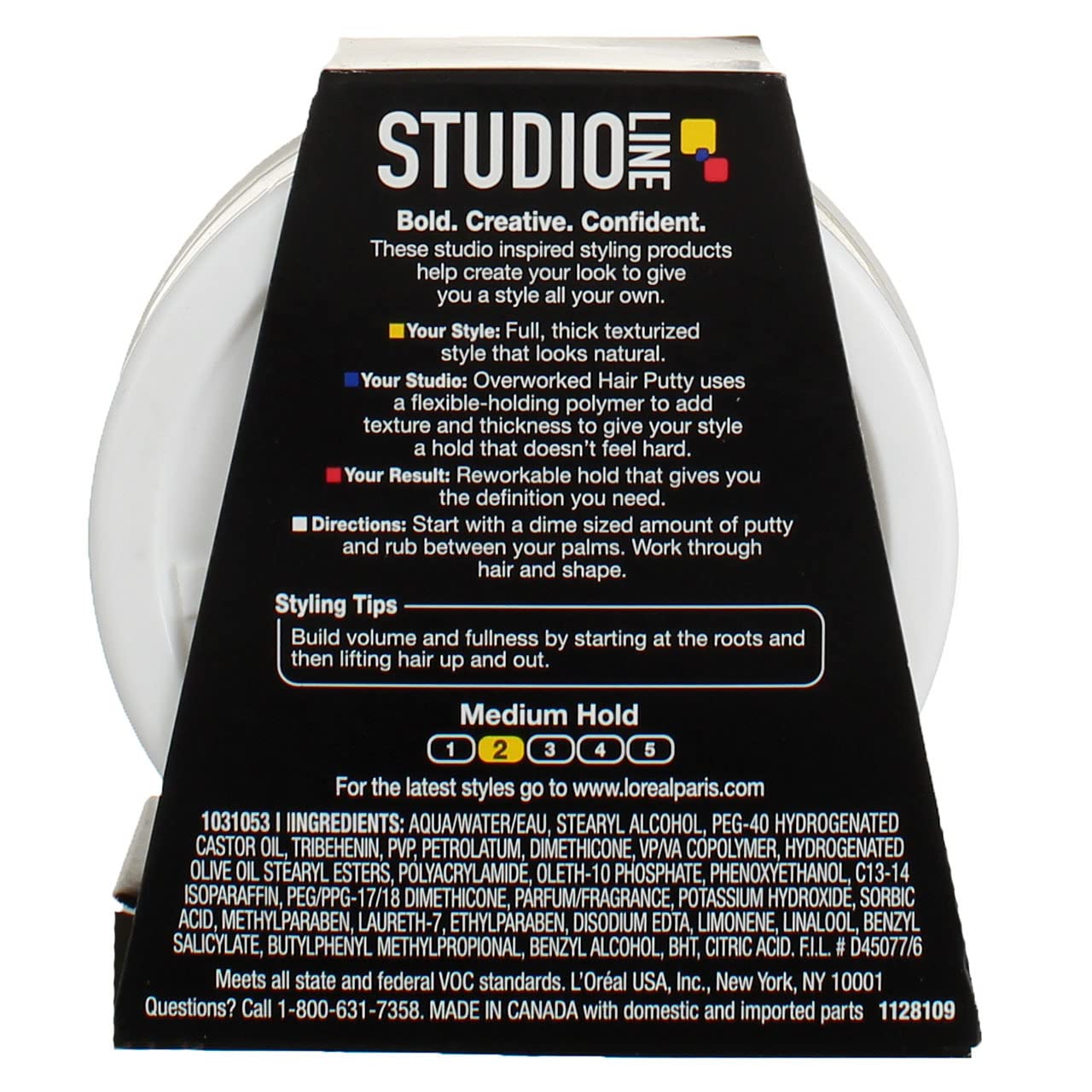 L'Oréal Paris Studio Line Overworked Hair Putty, 1.7 oz (50 g)