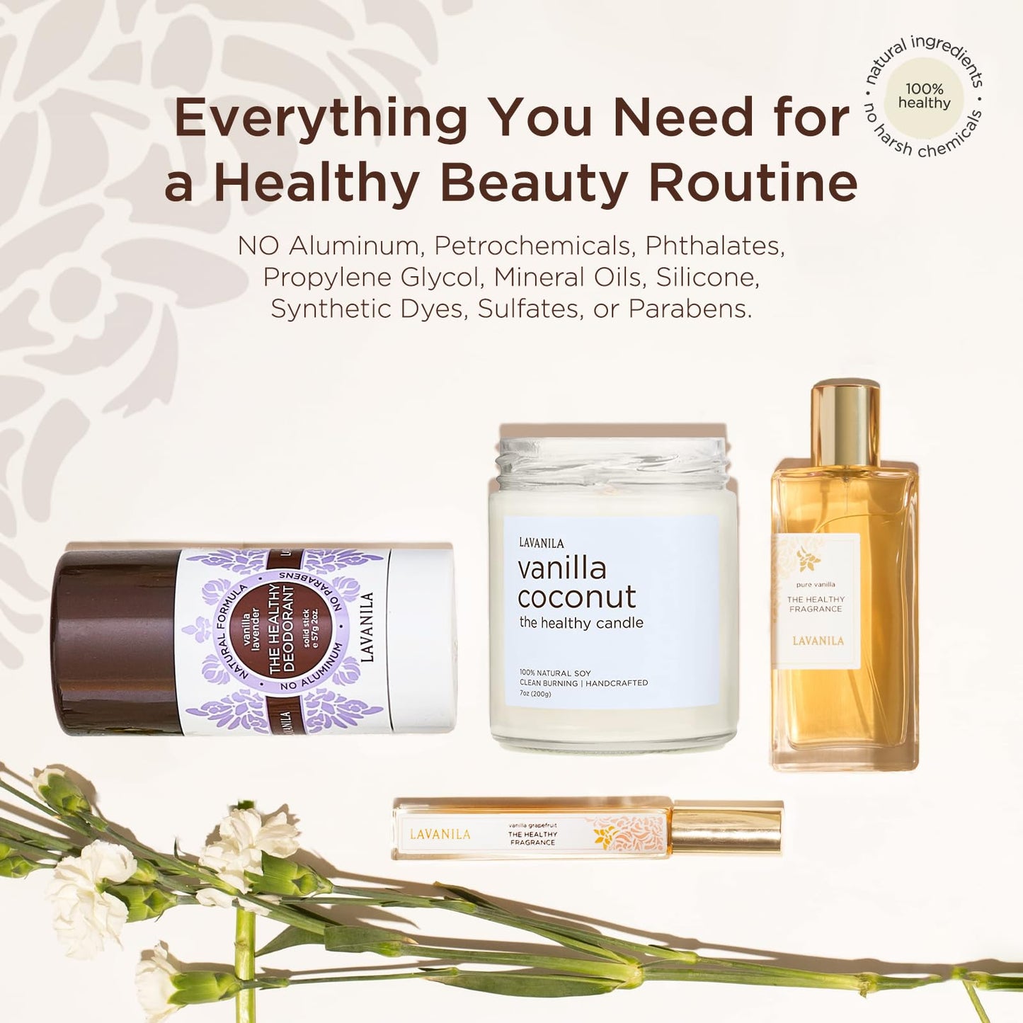 Lavanila Vanilla Grapefruit Perfume for Women, 0.32 oz Roller - Citrus, Warm Cedarwood & Soft Vanilla