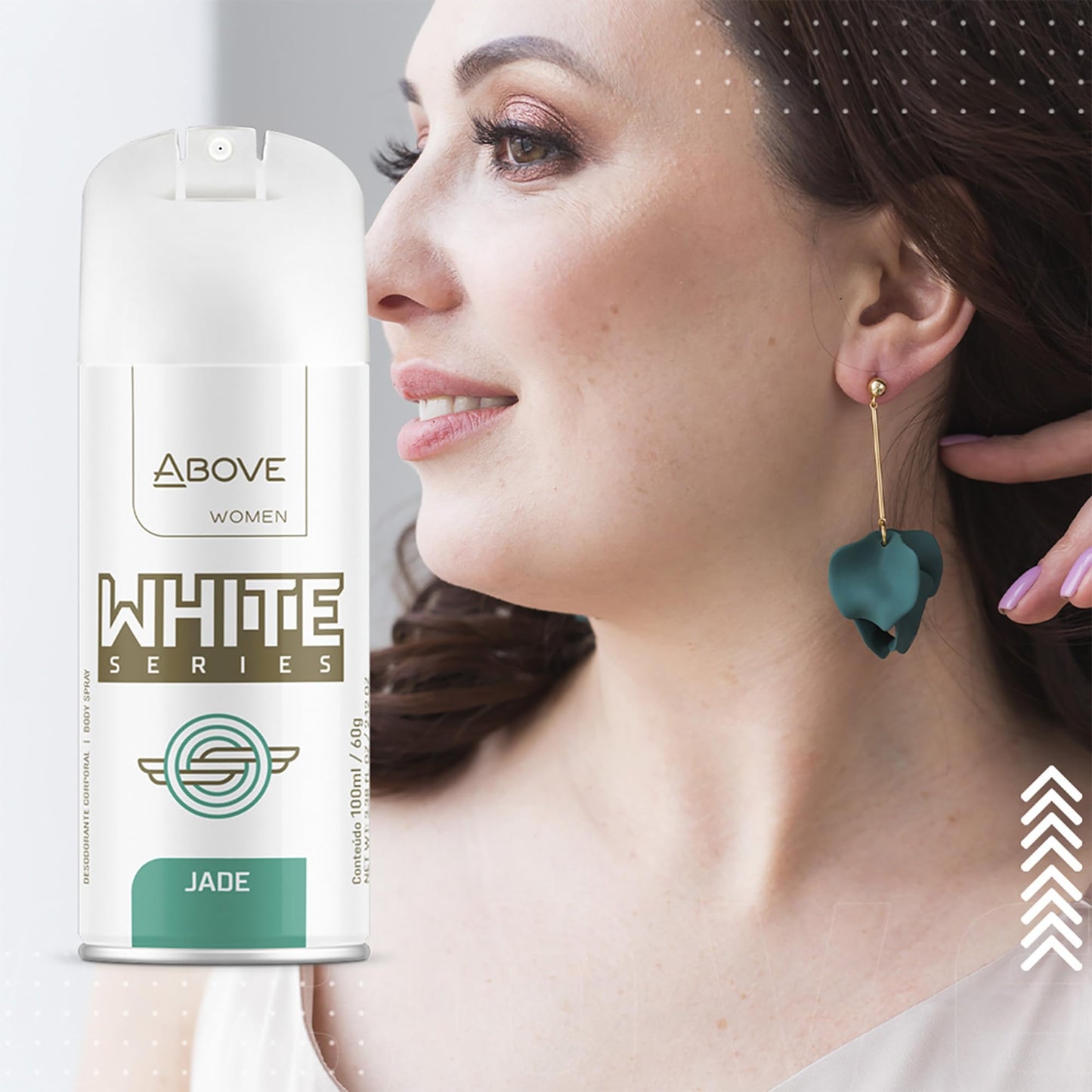 ABOVE White Series Body Spray, Jade, 2.12 oz - Deodorant Spray - Masks Perspiration Odors - Long-Lasting Dry Spray - Paraben-Free - Cruelty-Free Beauty and Personal Care ABOVE