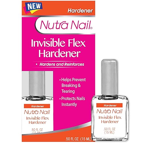 Nutra Nail Invisible Flex Hardener - Instant Protective & Restorative Clear Gel Top Coat Shield for Brittle, Damaged Nails - 0.5 Fl Oz