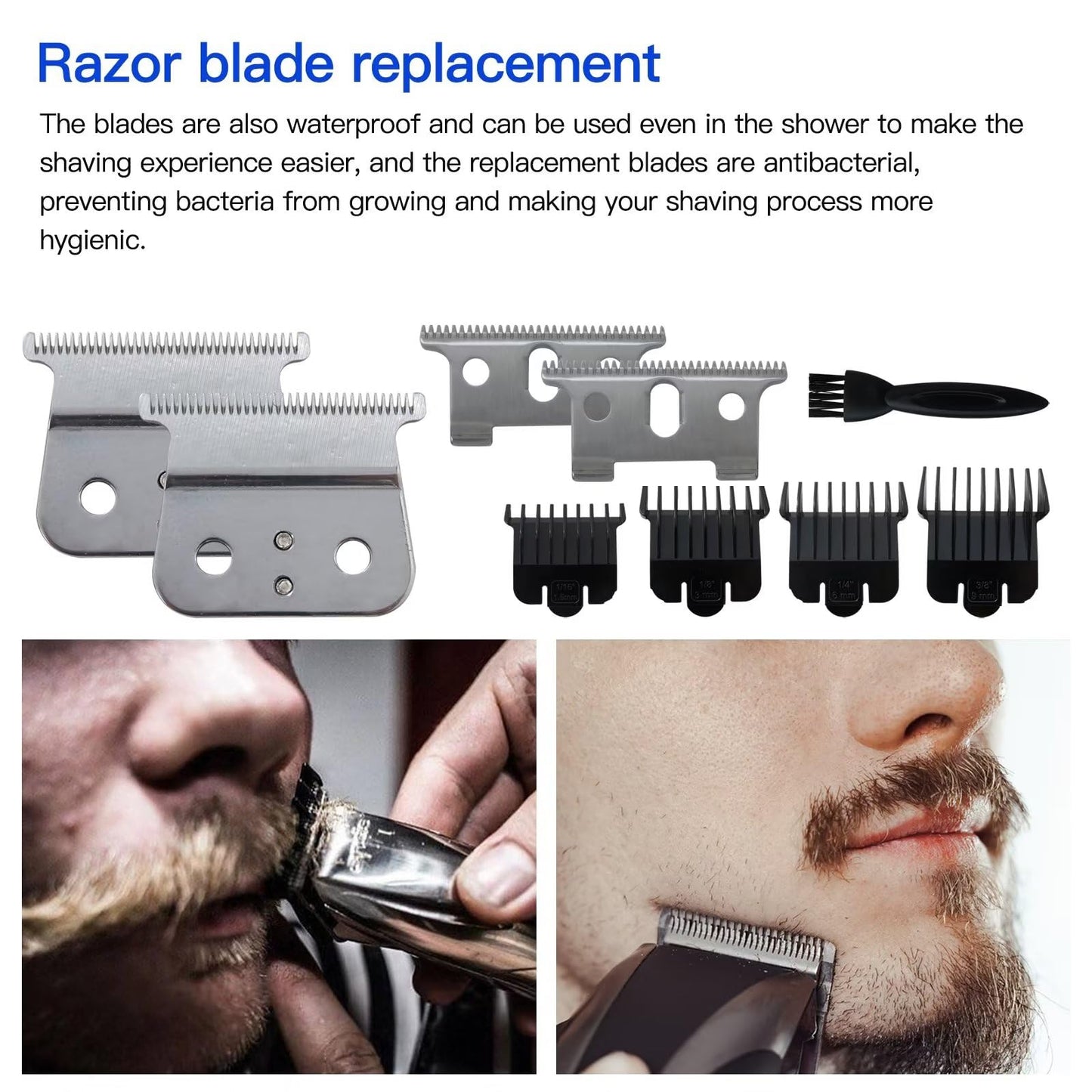 T Outline-r Replacement Blades for Andis T Outline-r/Andis Gtx/Andis Blackouts/Andis T-Outline-r Cordless/corded,(2 packs Silver T Blades & 4 packs Beauty and Personal Care USonline911